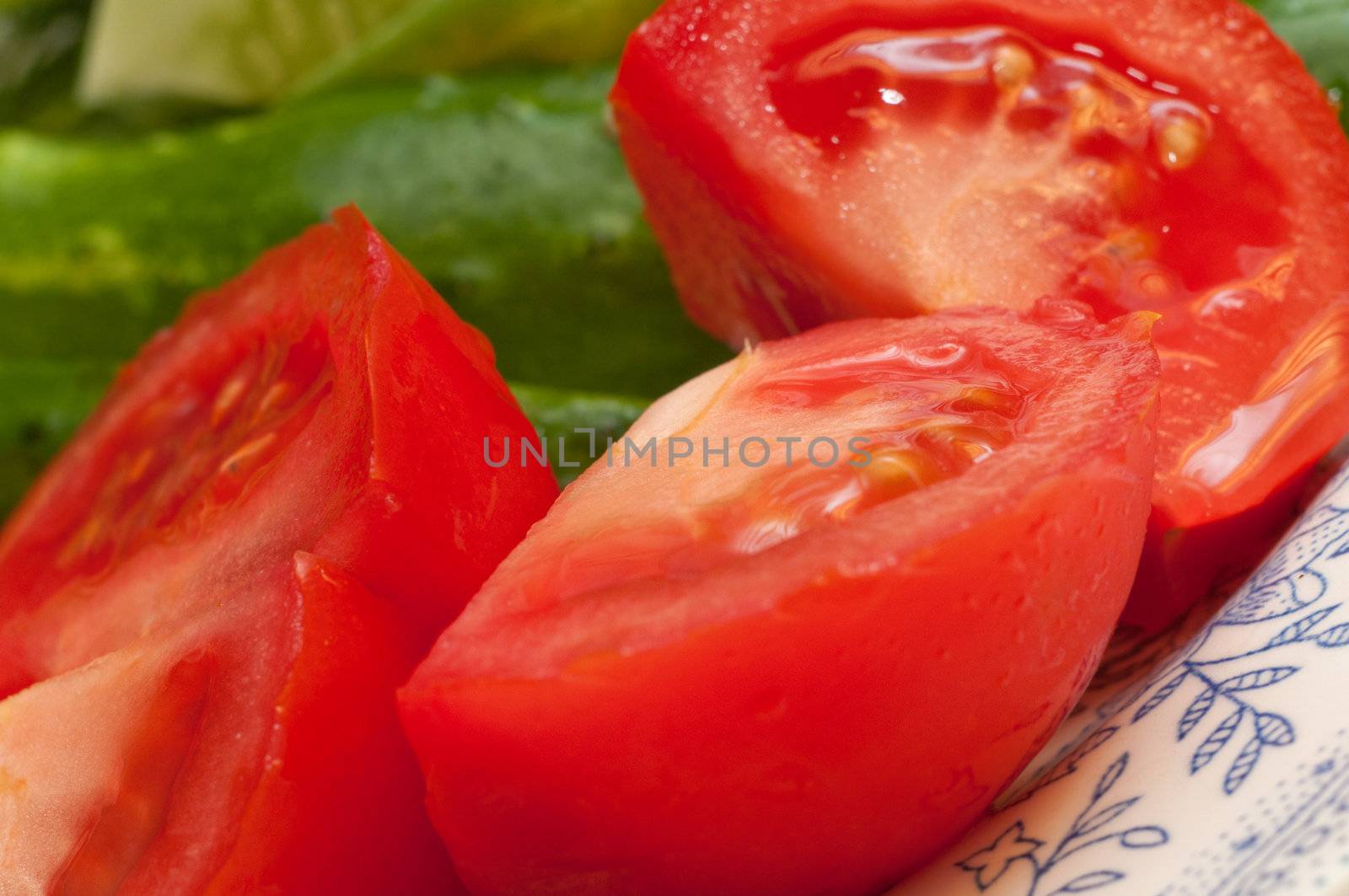 healthy vegetable food. tomato slice