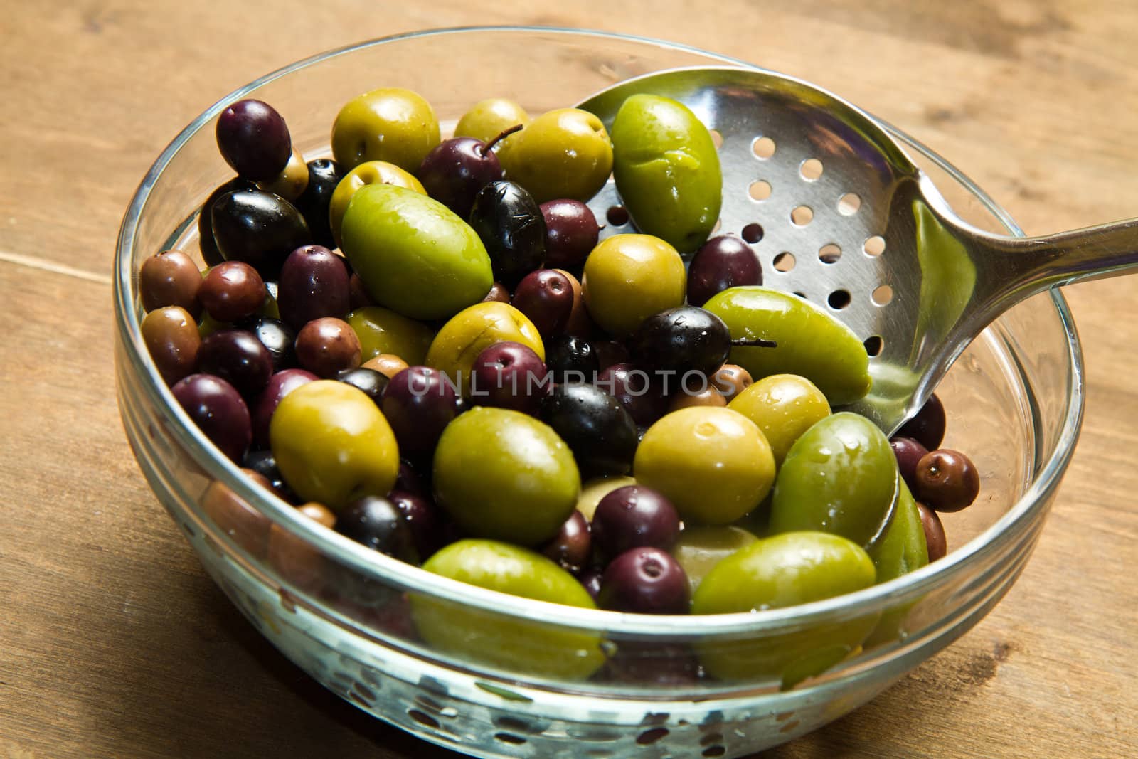 green and black olives  by lsantilli