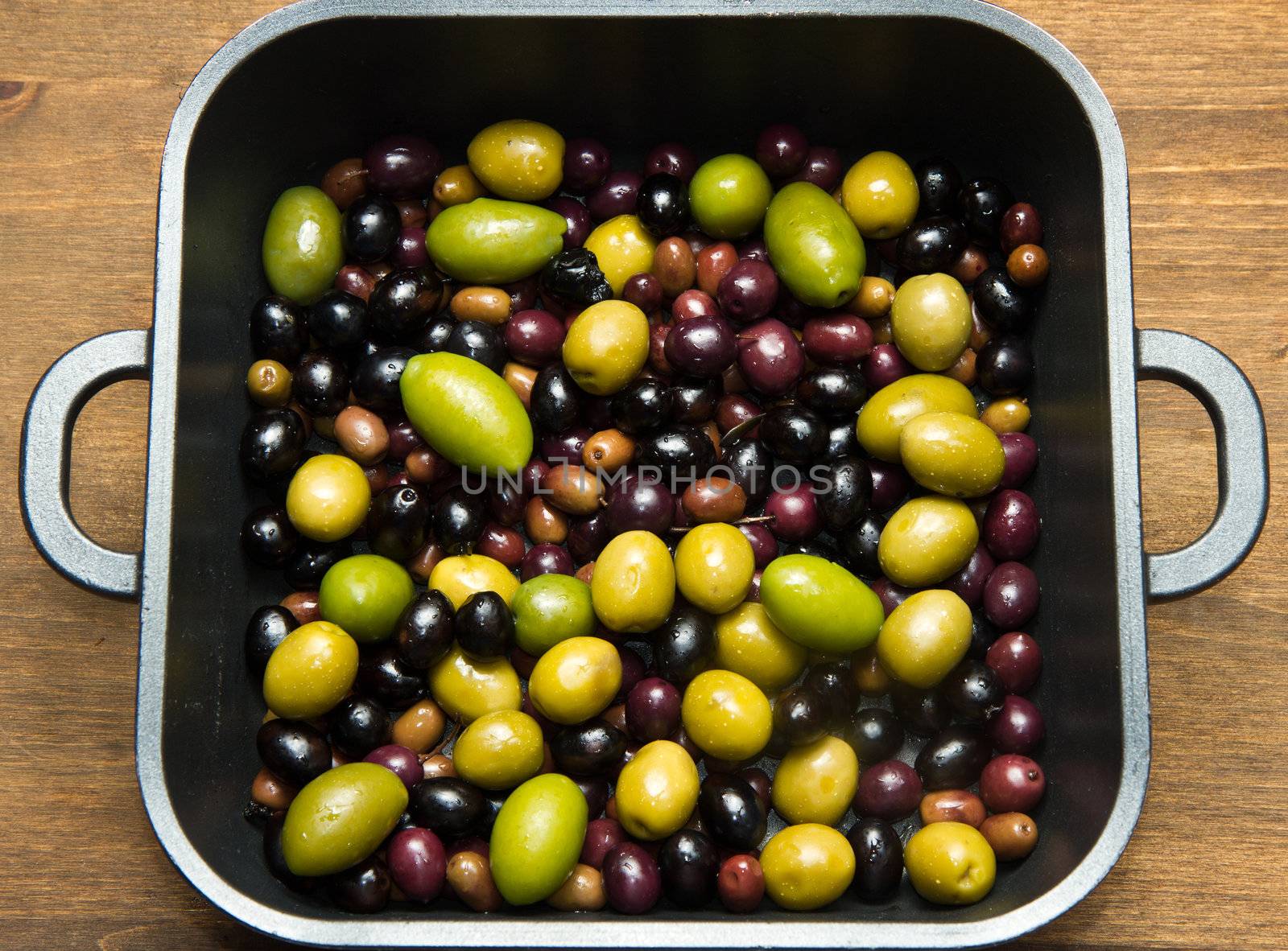 green and black olives  by lsantilli