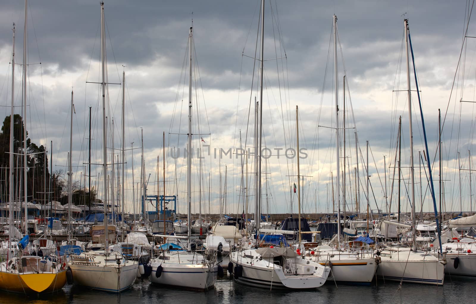 A lot of Boats, in Grignano pier