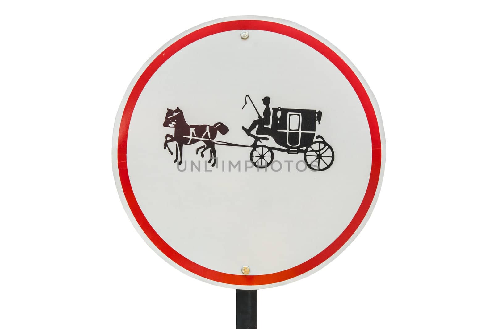 Be careful of horse circular metal sign by sasilsolutions