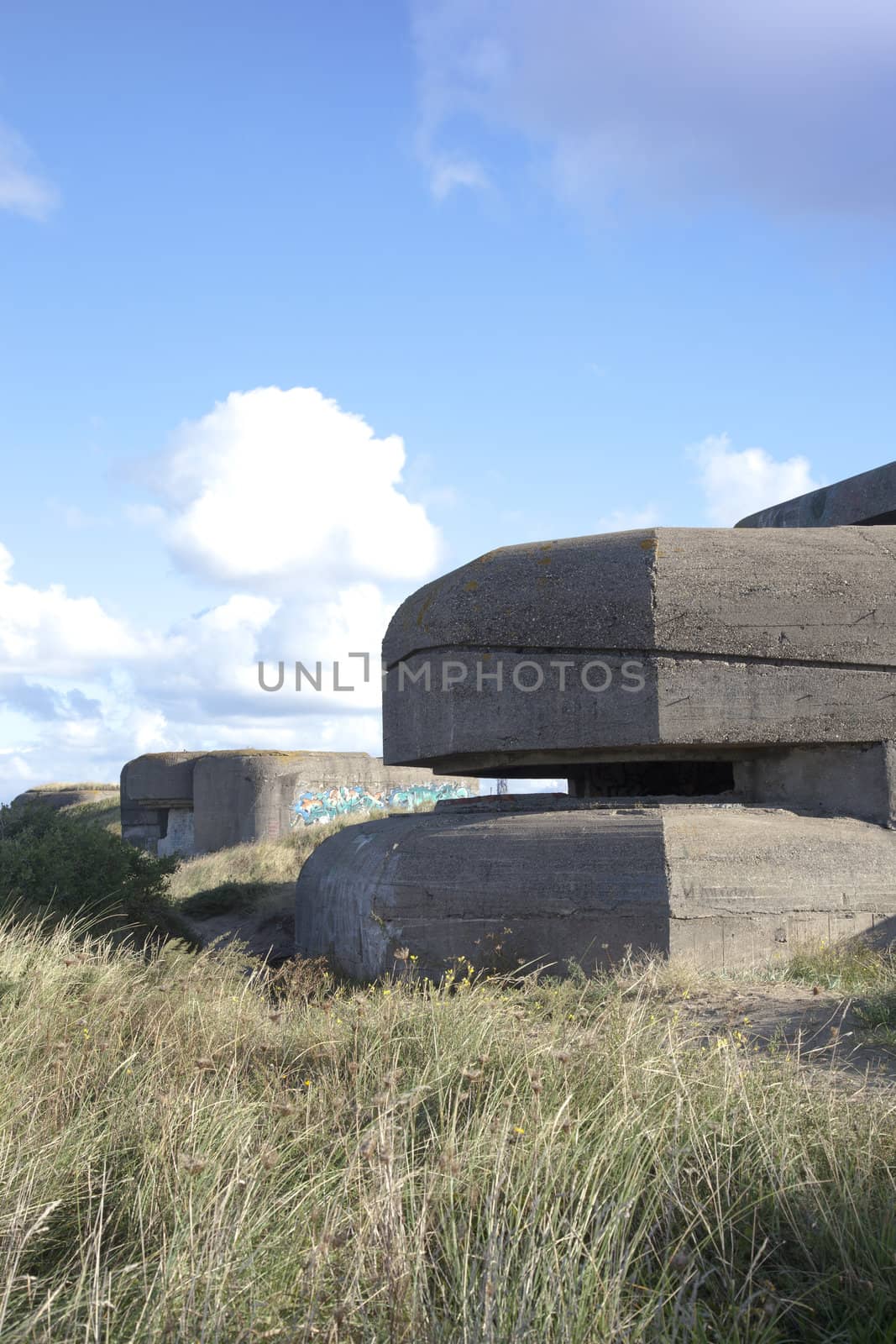 Concrete German bunkers of Second World War