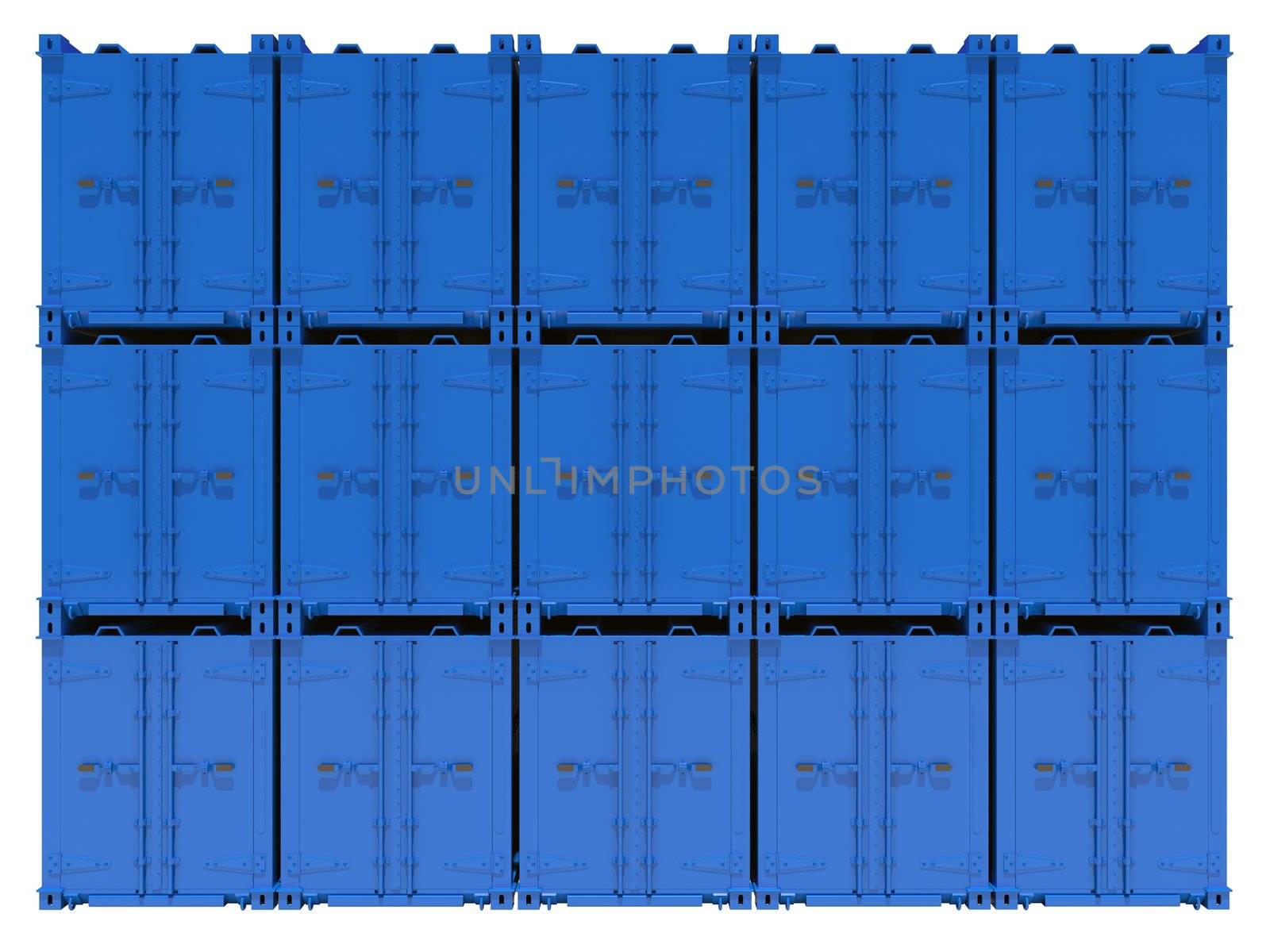 Blue containers by cherezoff