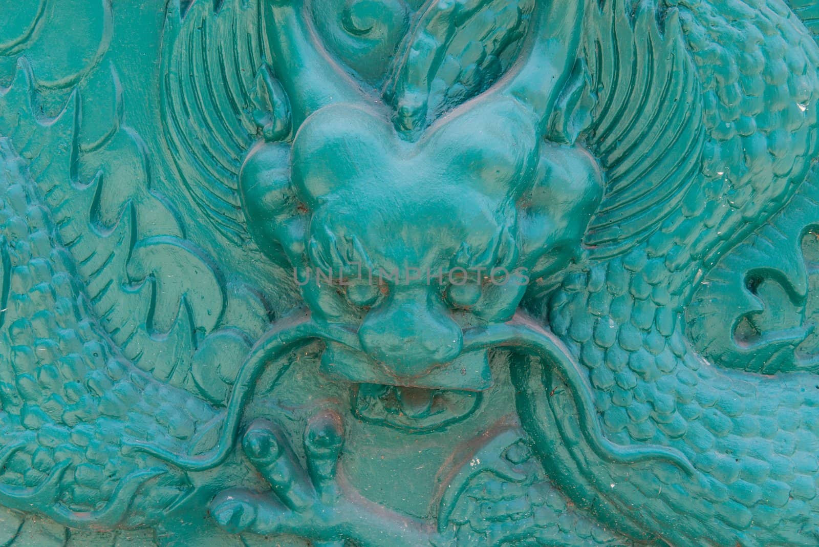 Large dragon sculpture symbolized wealth and power by sasilsolutions