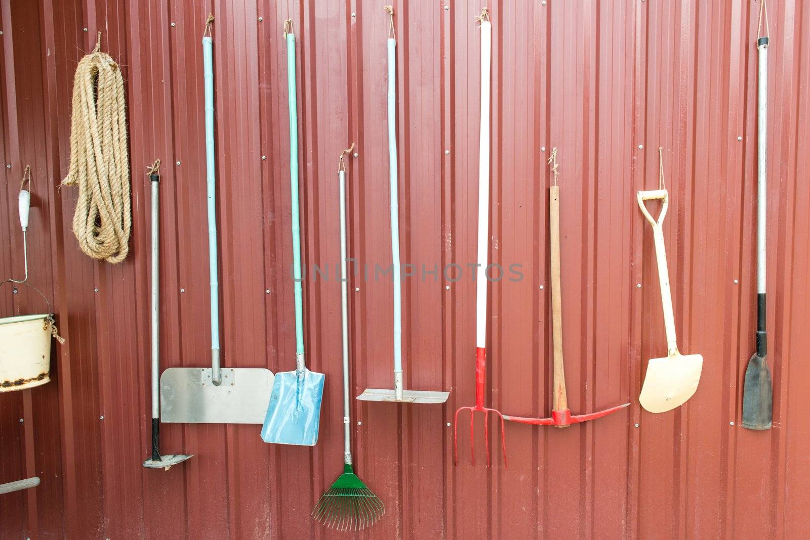 Various farming tools and equipments, taken outdoor