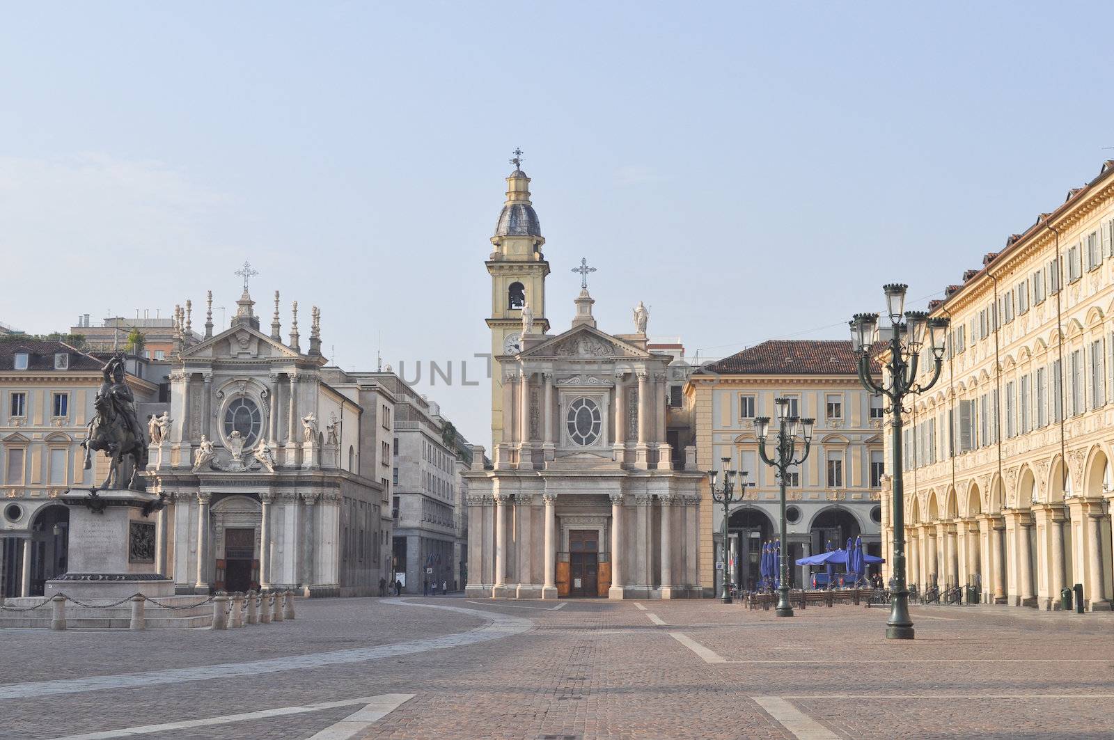 Piazza San Carlo in Turin (Torino) baroque architecture