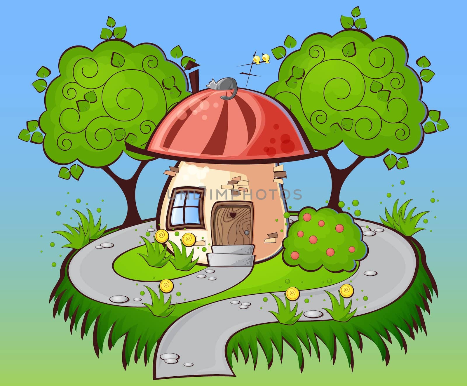 background cartoon house by rodakm