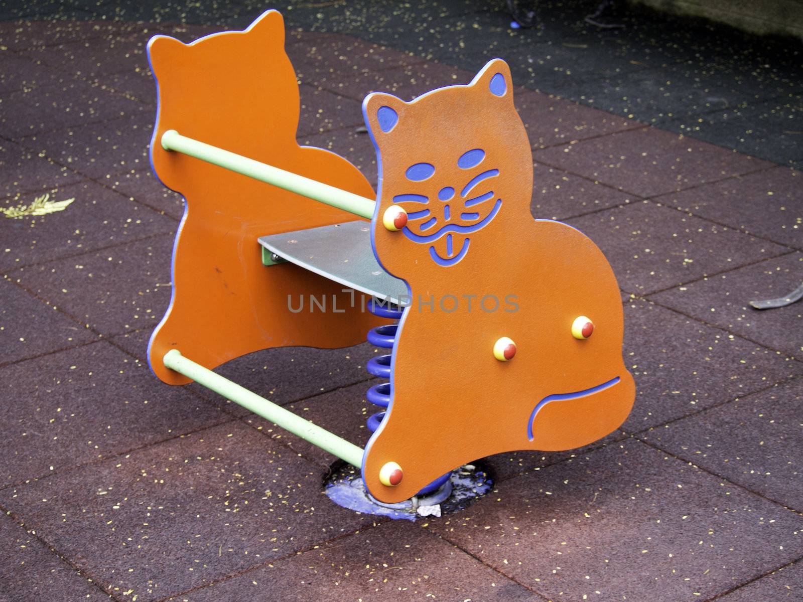 Cat rocking chair in playground
