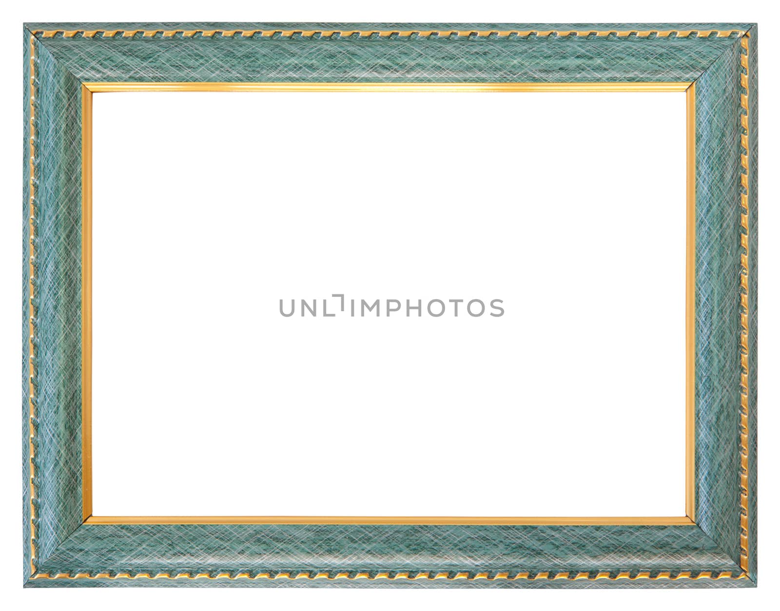 Gold frame isolated on white background