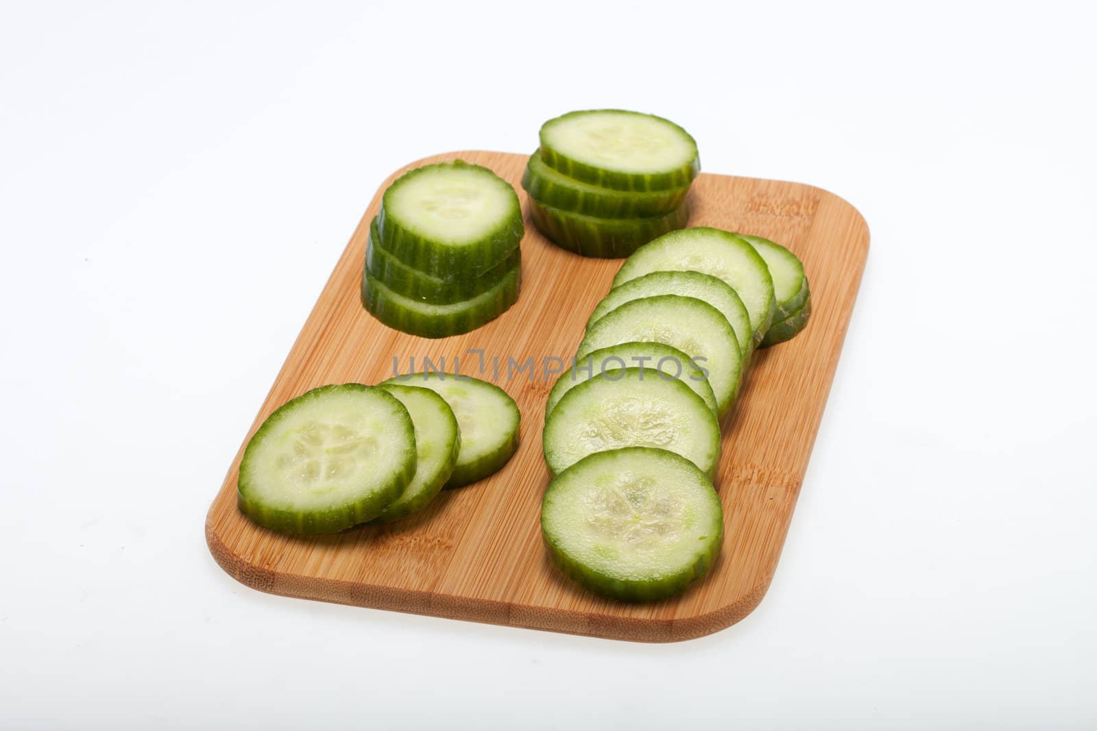 The green cucumber isolated on white background 