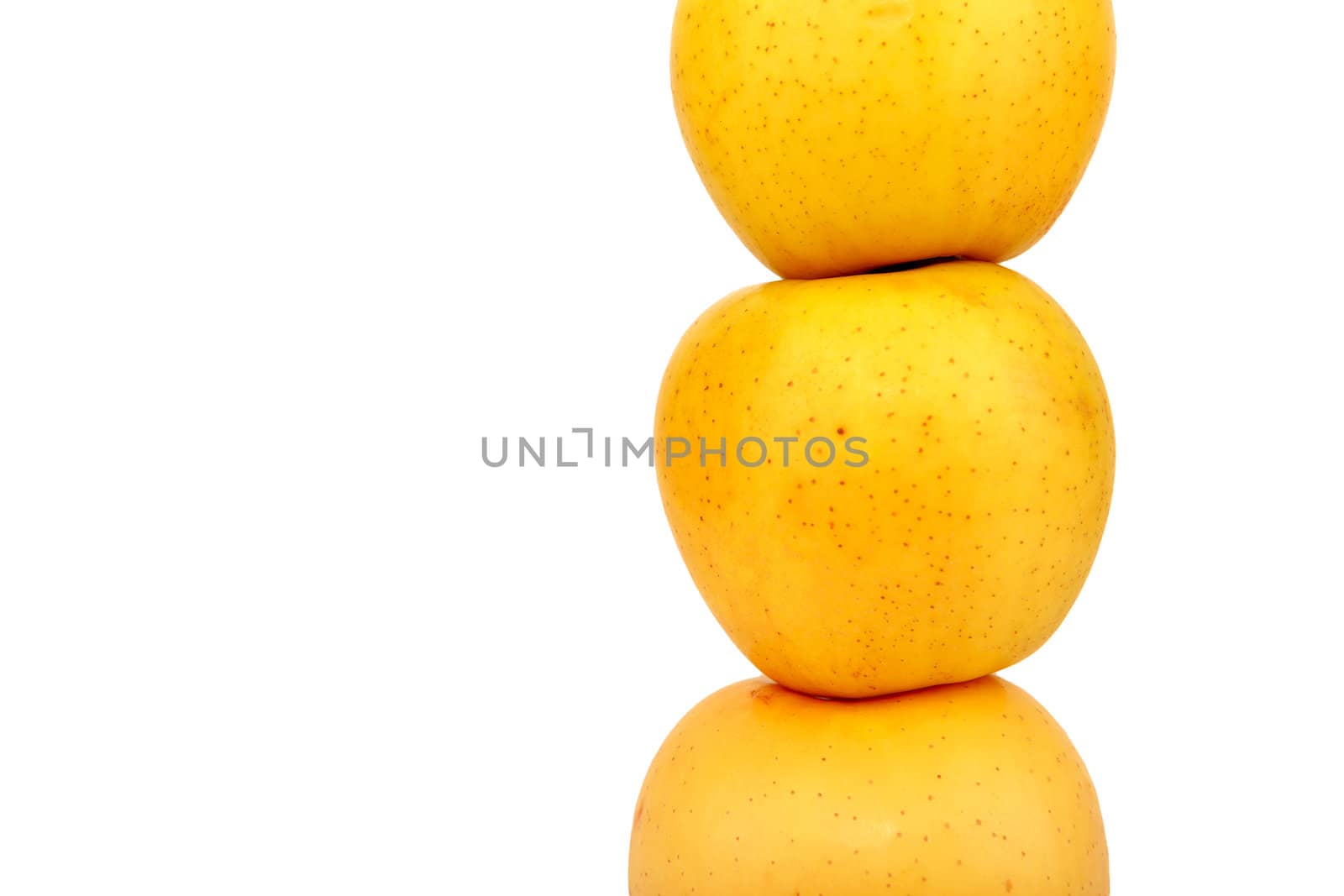 Apples Pile Closeup isolated on the White Background