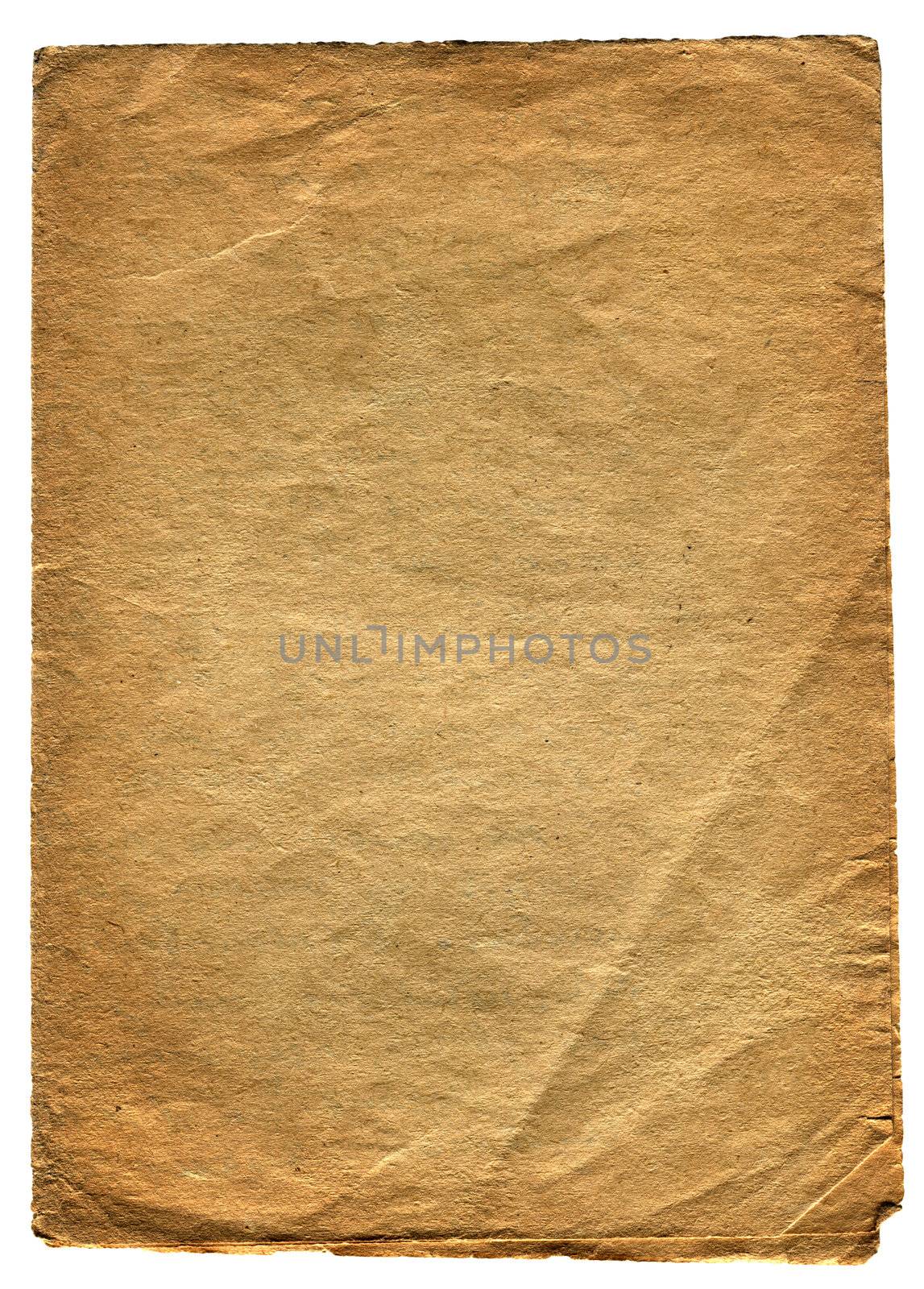 Old and Vintage Paper Isolated On The White Background