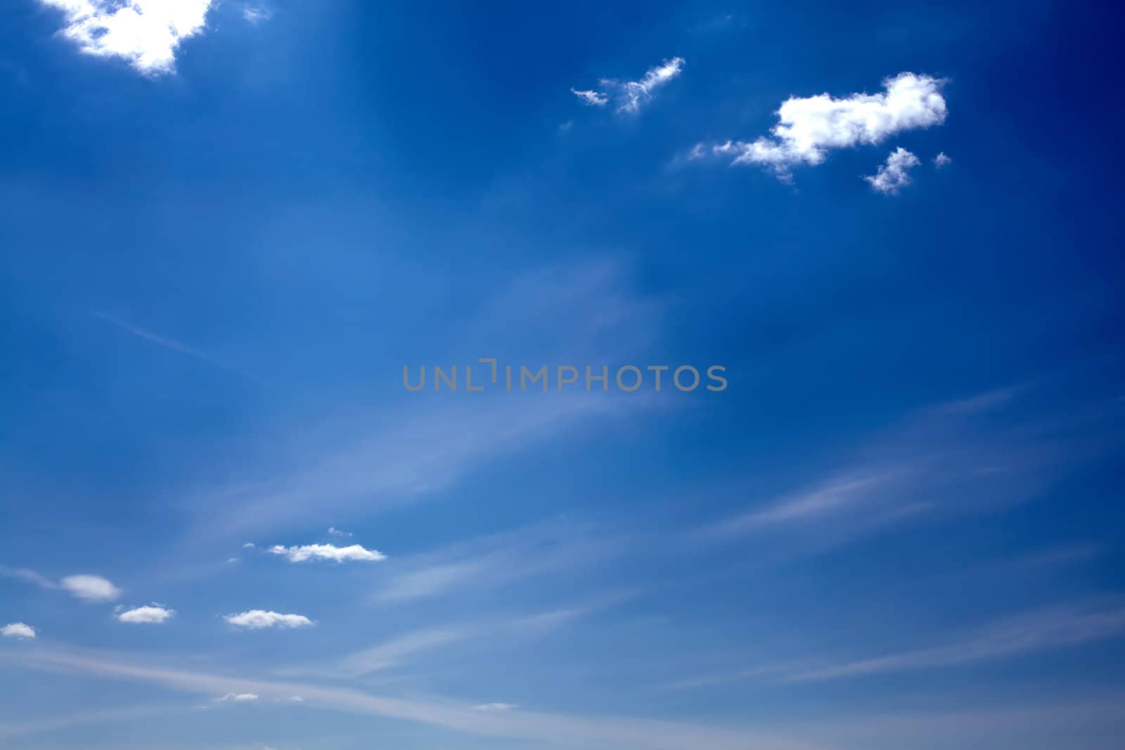 Blue Sky with small clouds background