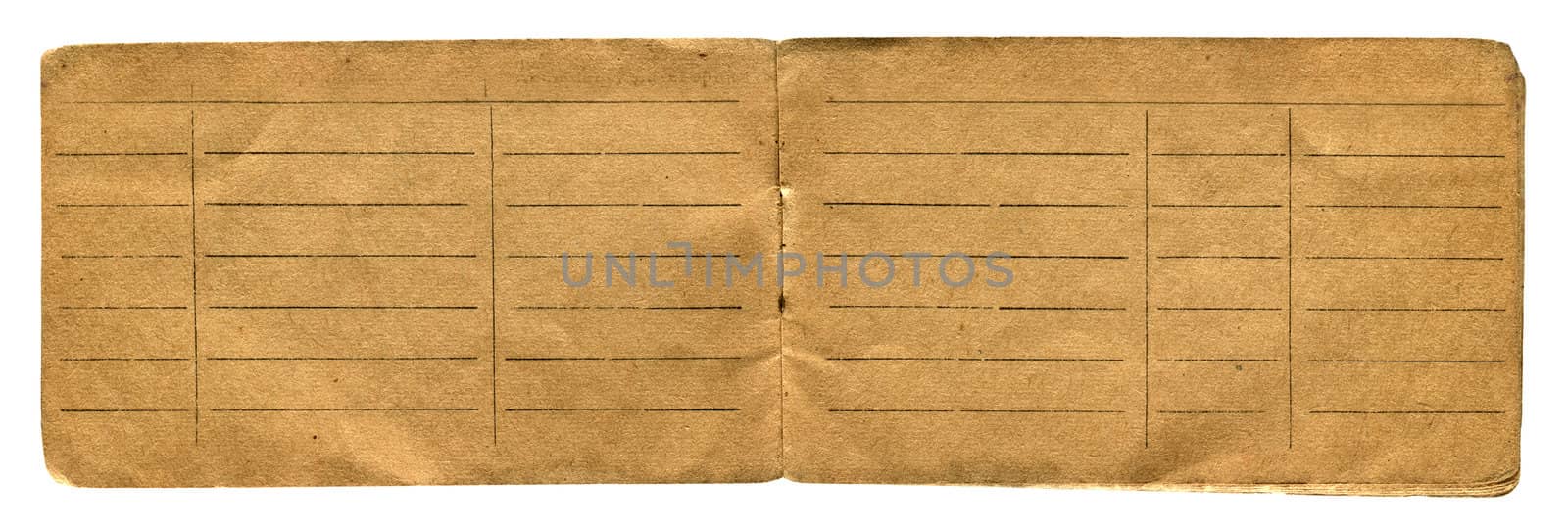 Vintage Paper with Lines for Text Isolated On The White Background