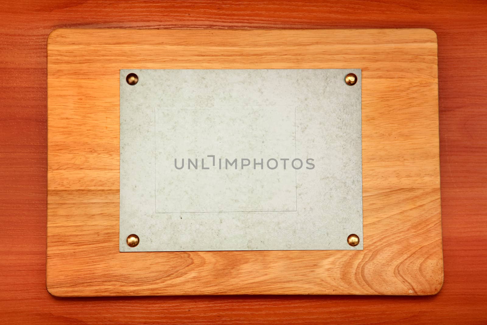 Plate On Wooden Background by sabphoto