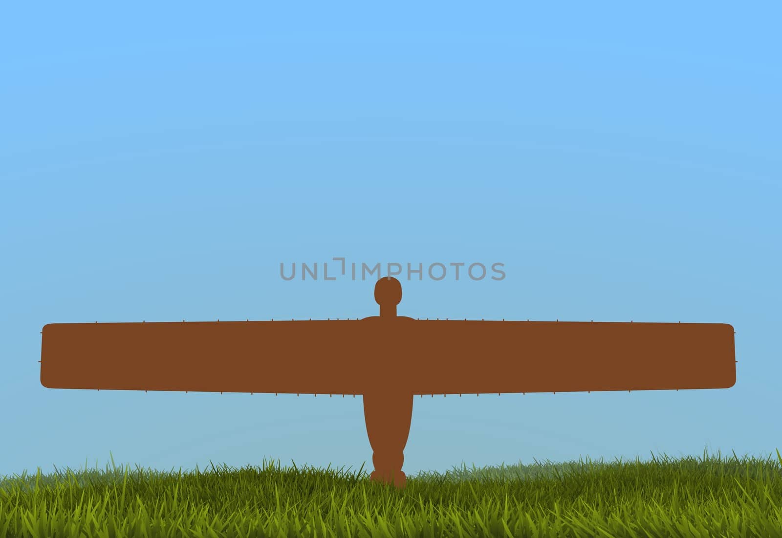 Illustration of the Angel of the north in the United Kingdom