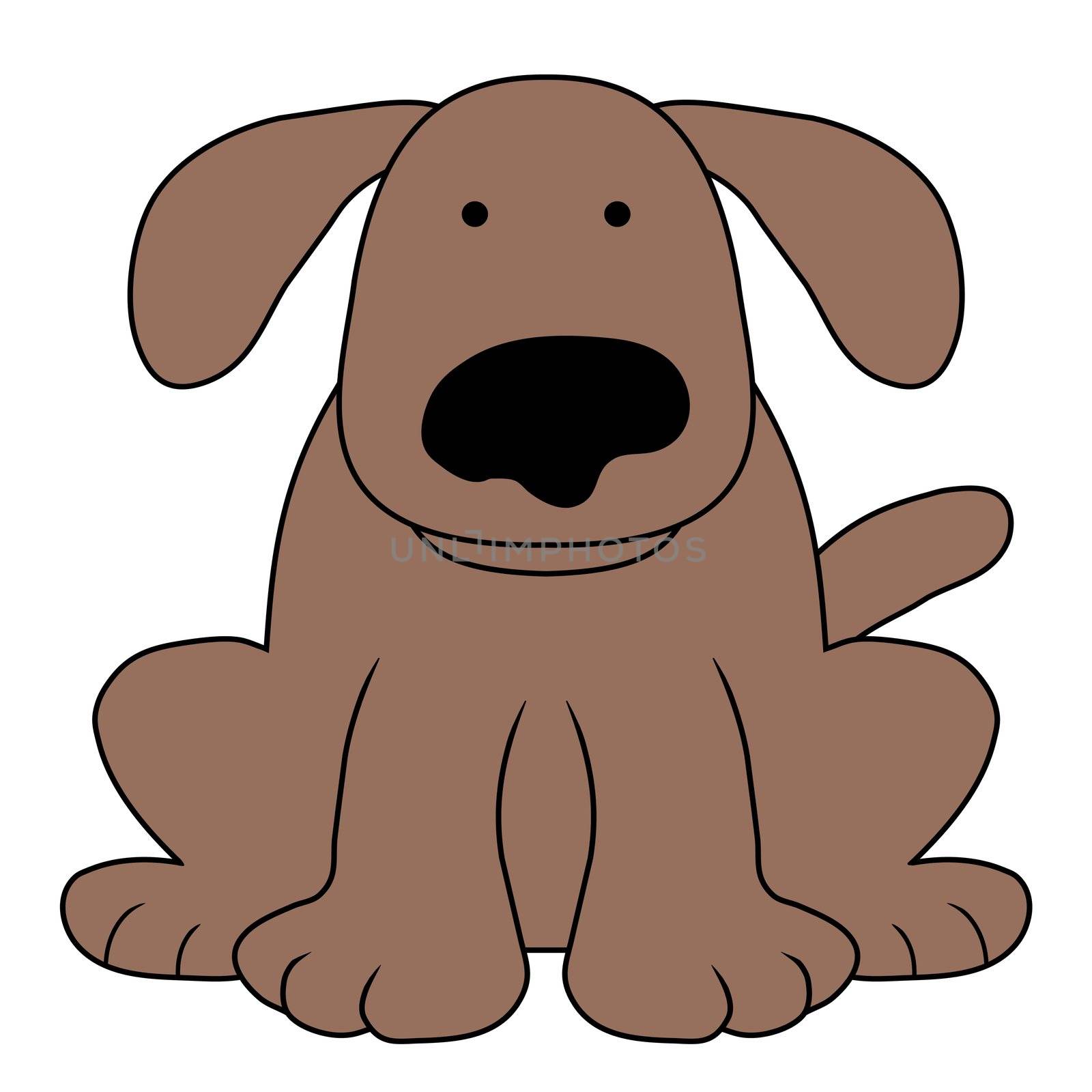 Illustration of an isolated dog