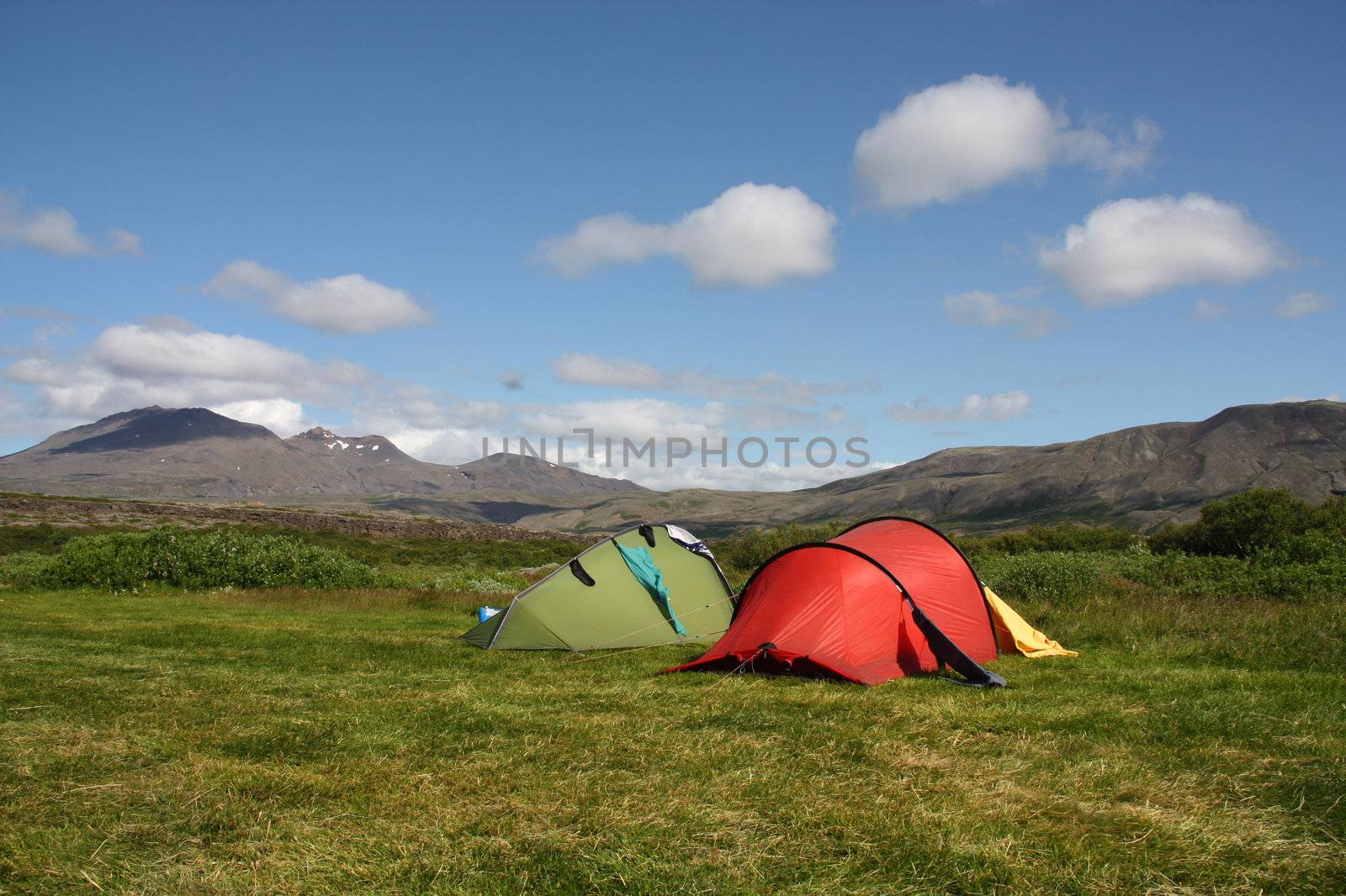 Camping tents by tupungato