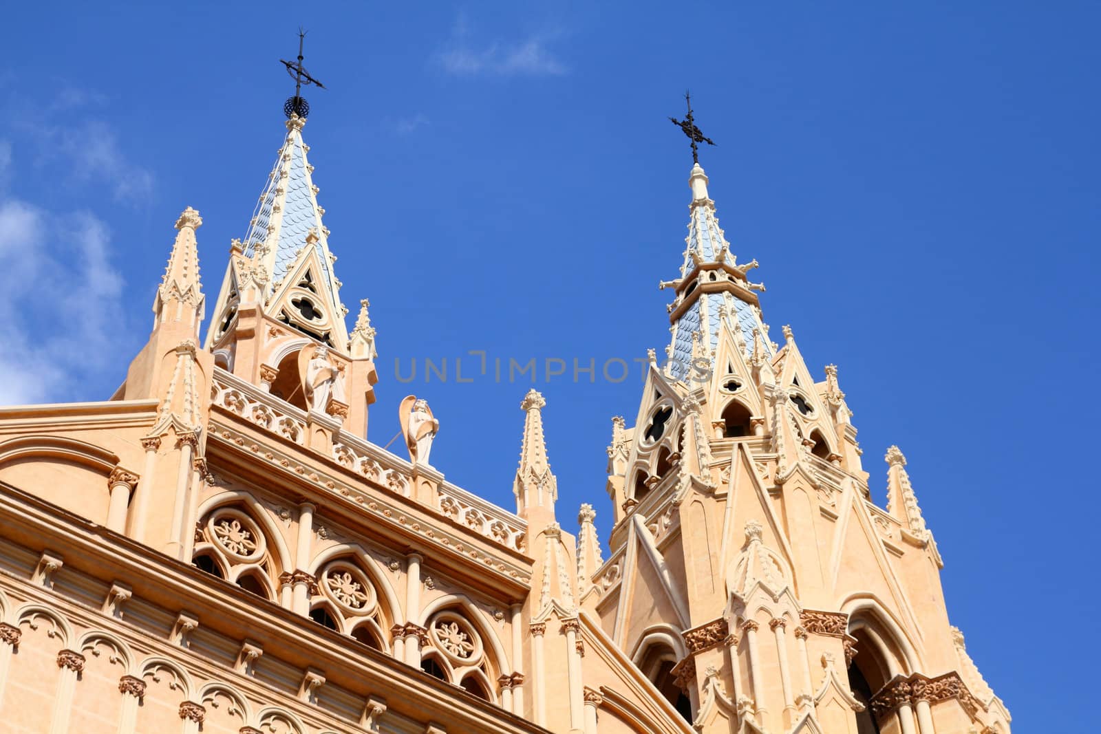 Malaga in Andalusia region of Spain. Sacred Heart church (Iglesia Sagrado Corazon).
