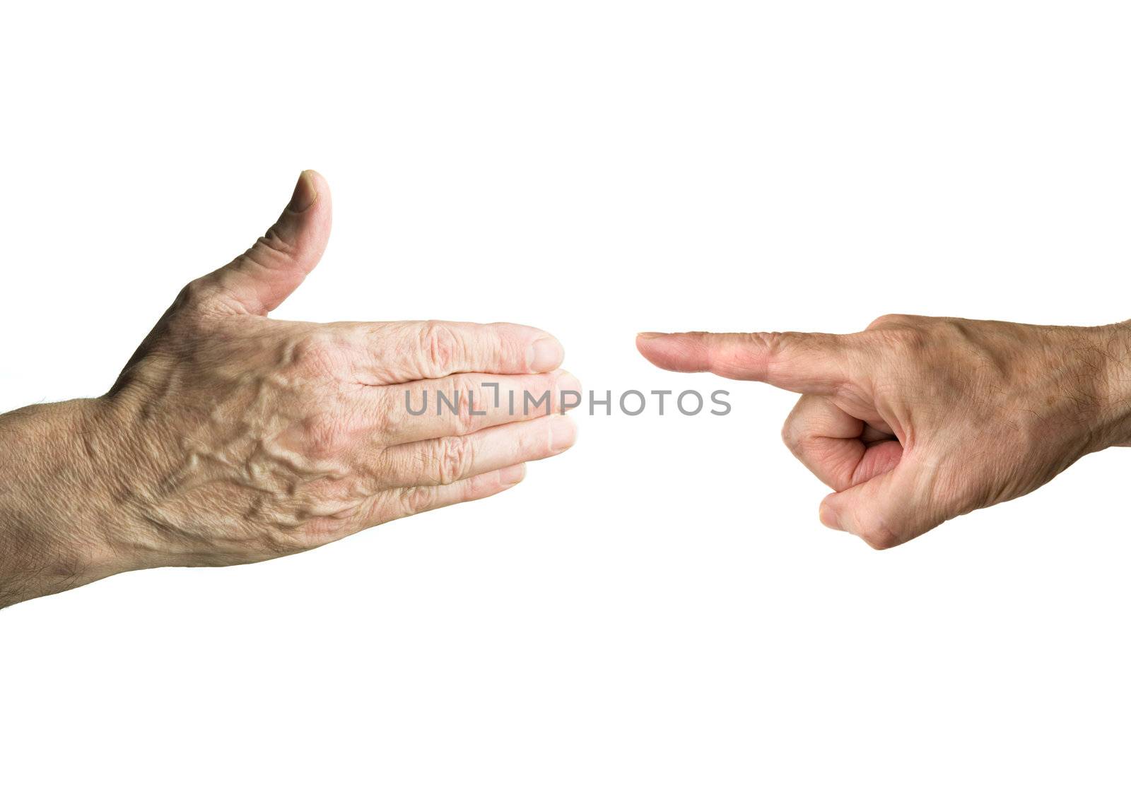 different point of view, isolated on white background