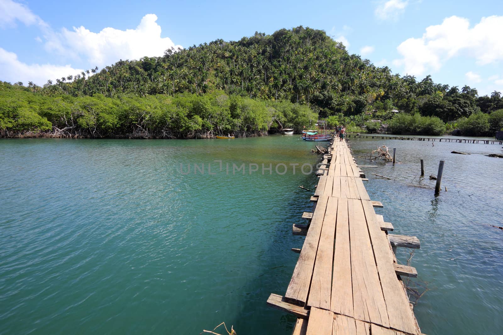 Baracoa, Cuba - Rio Miel bridge, part of Alejandro de Humboldt National Park