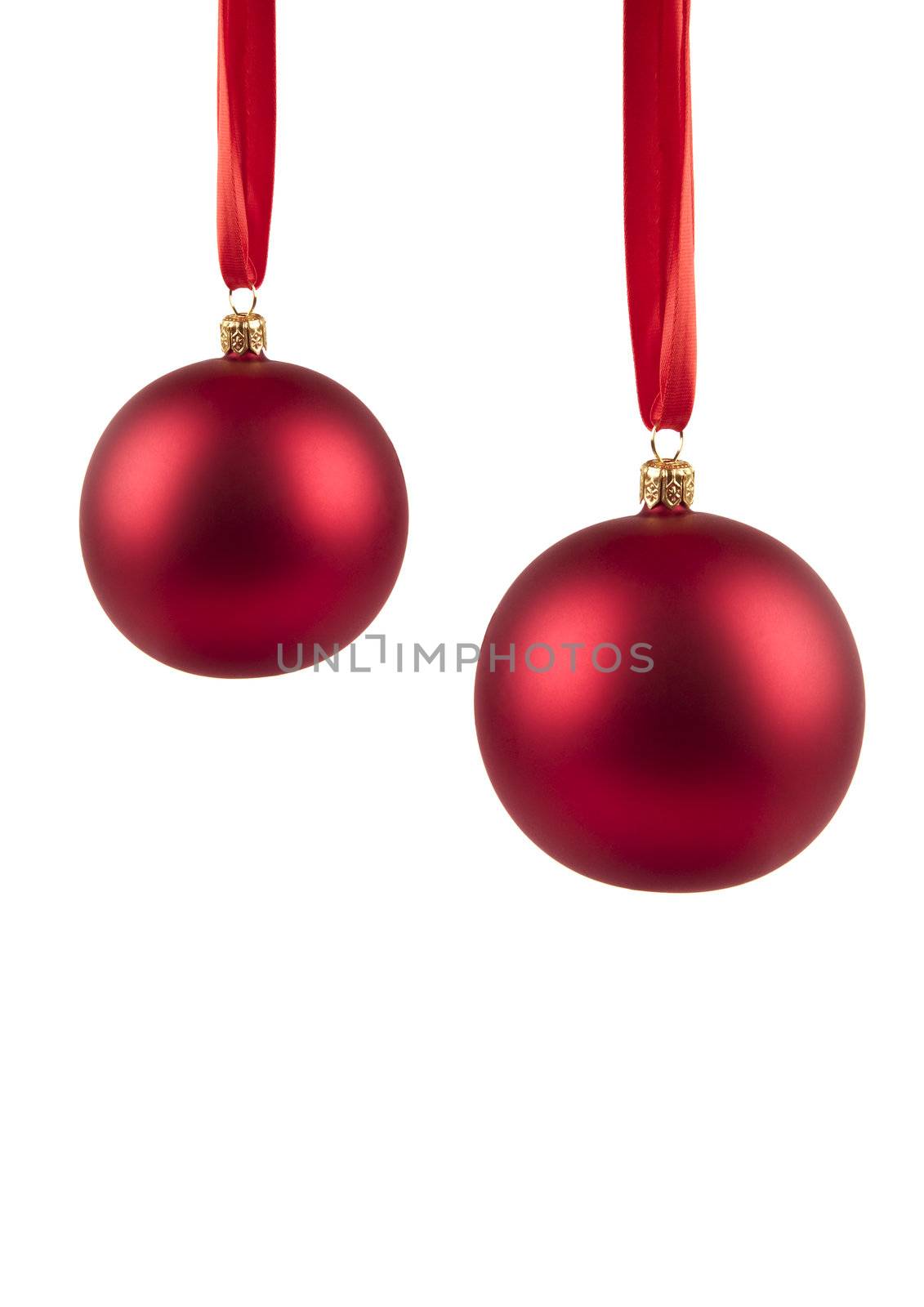 isolated red balls on white background