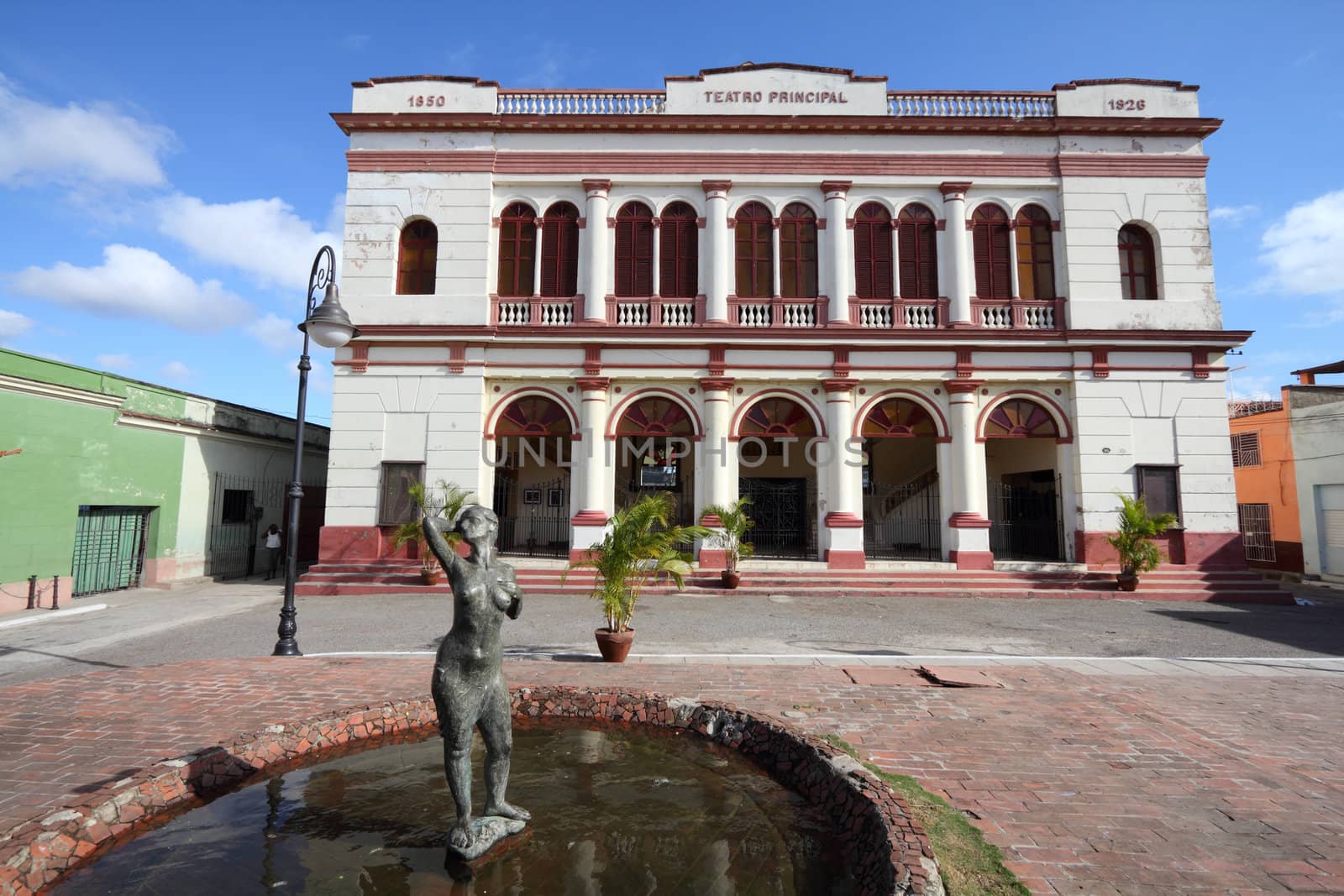 Camaguey, Cuba - old town listed on UNESCO World Heritage List. Teatro Principal - the theatre.
