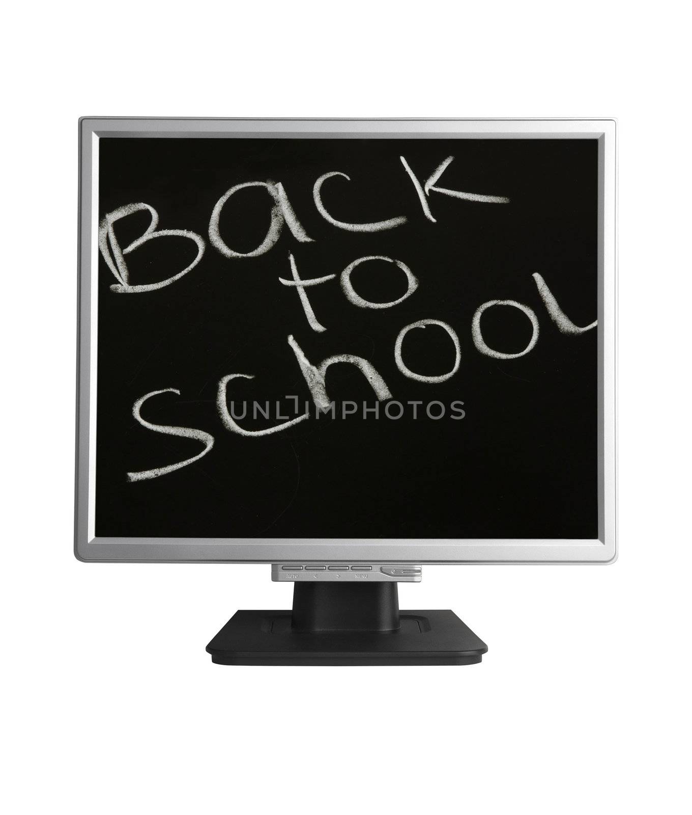 educational concept with computer monitor