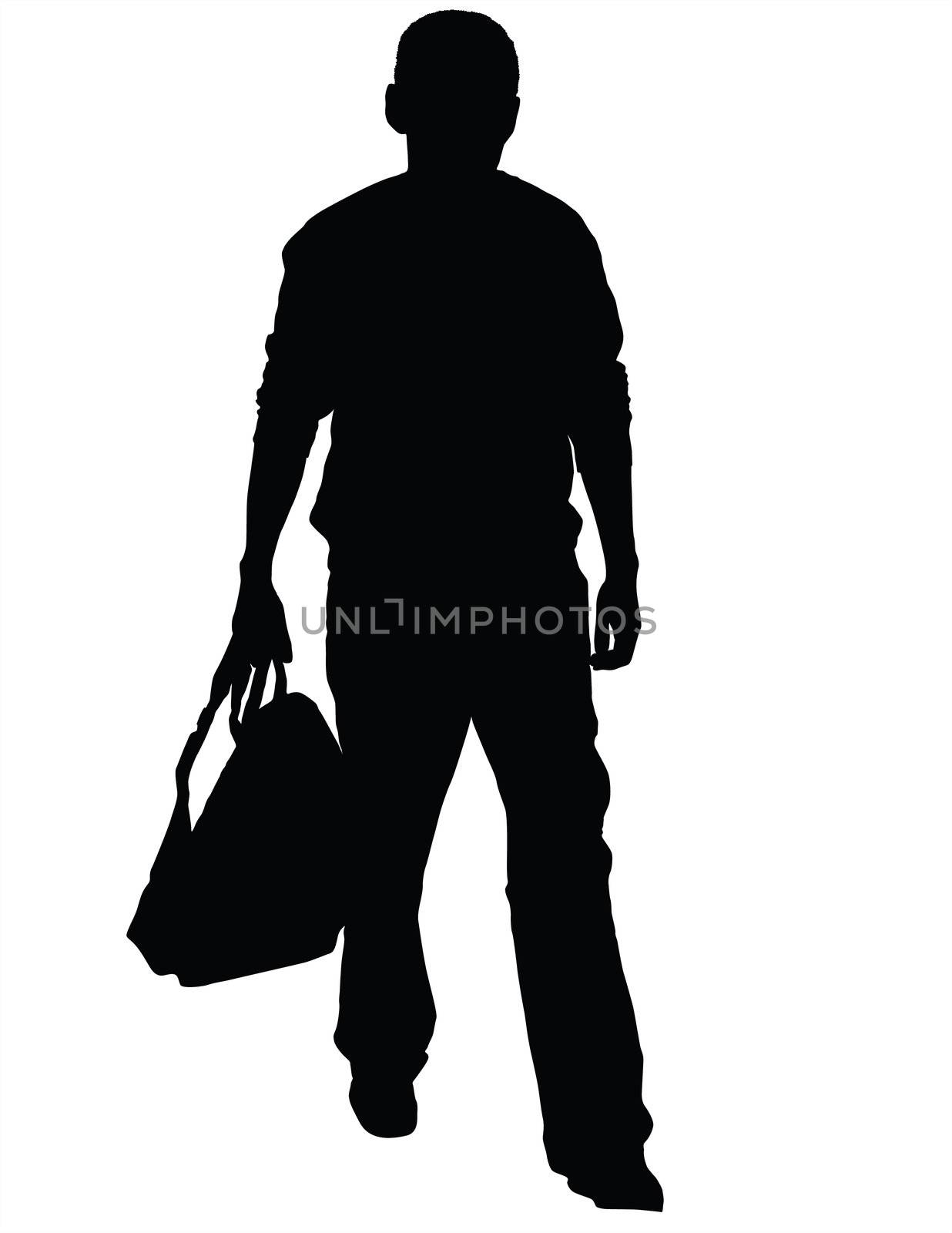 man with rucksack by Kuzma