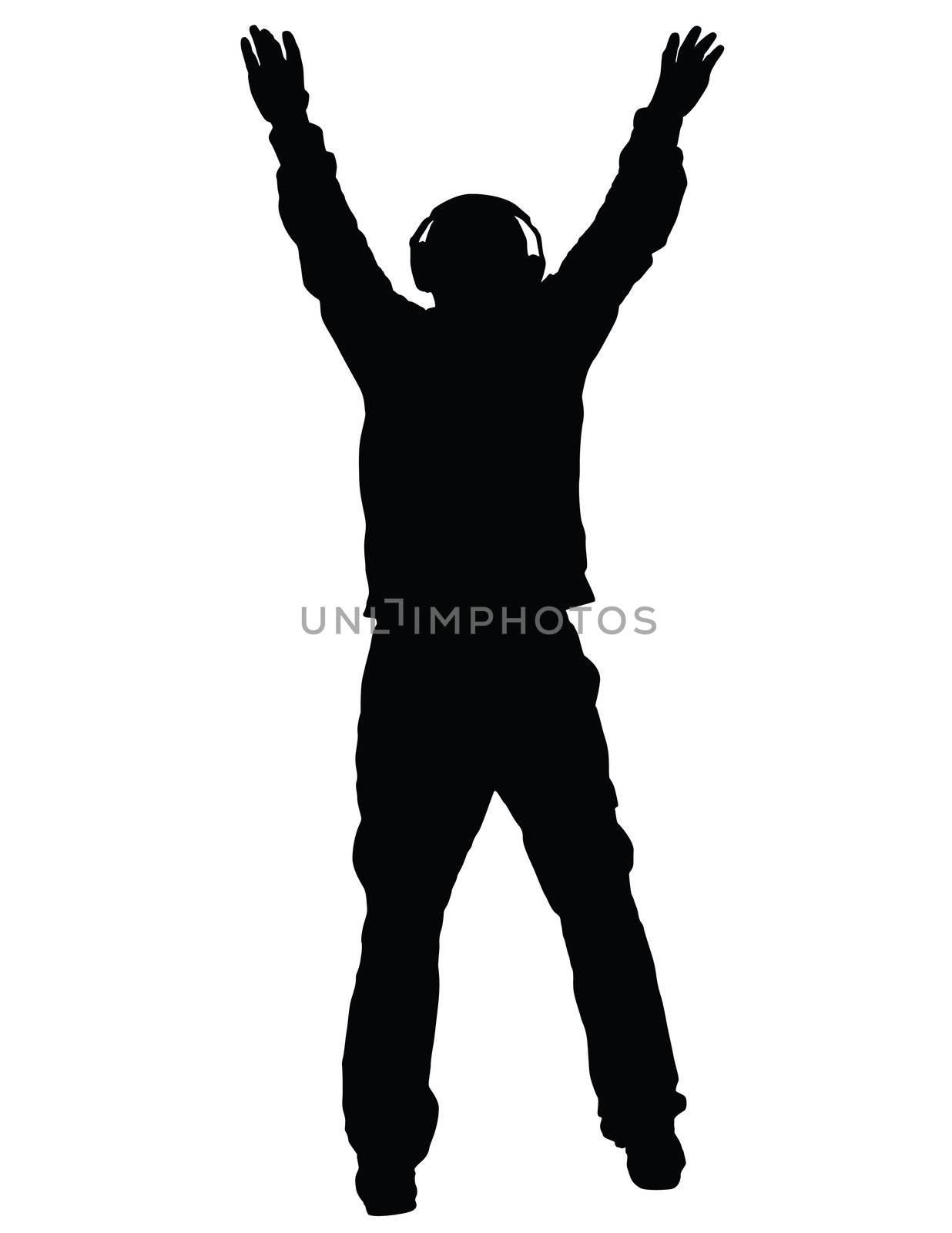 young man isolated on the white background