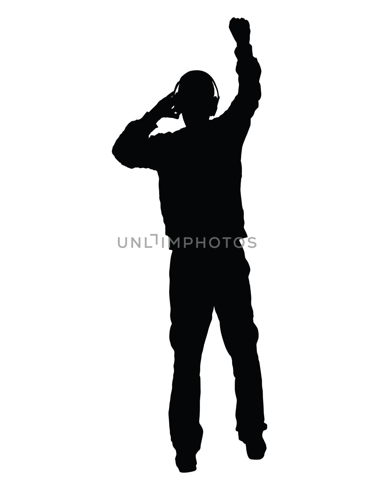 young man isolated on the white backgrou