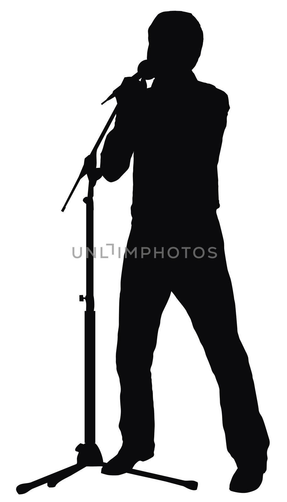 silhouette of the singer, made from my photo