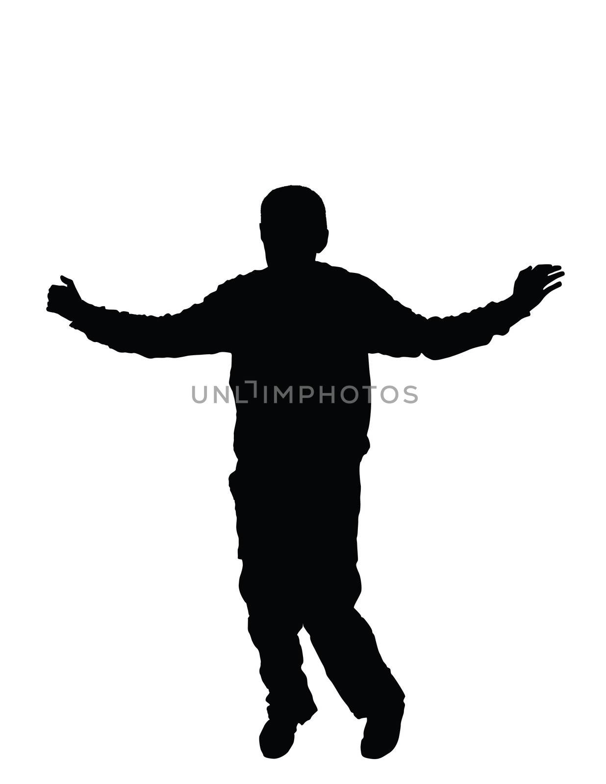 young man isolated on the white background