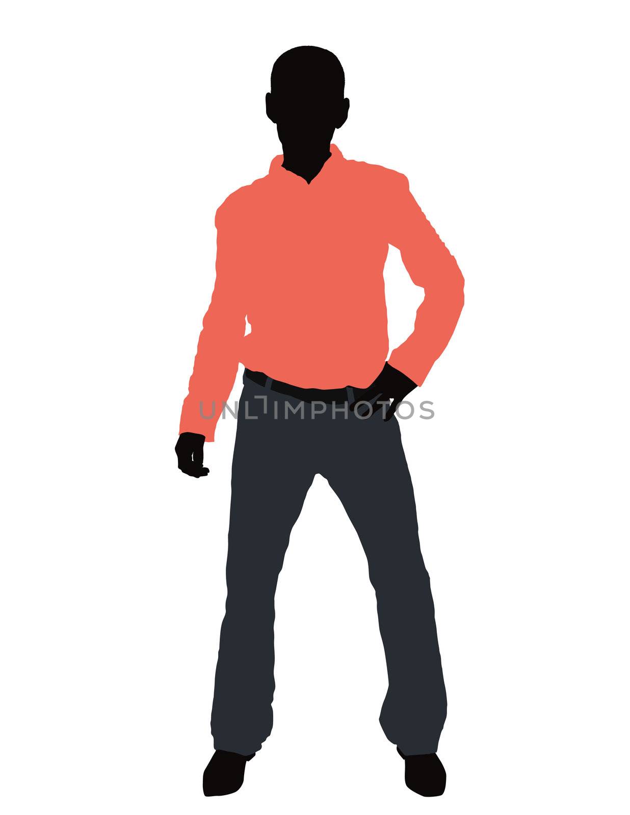 young man isolated on the white background