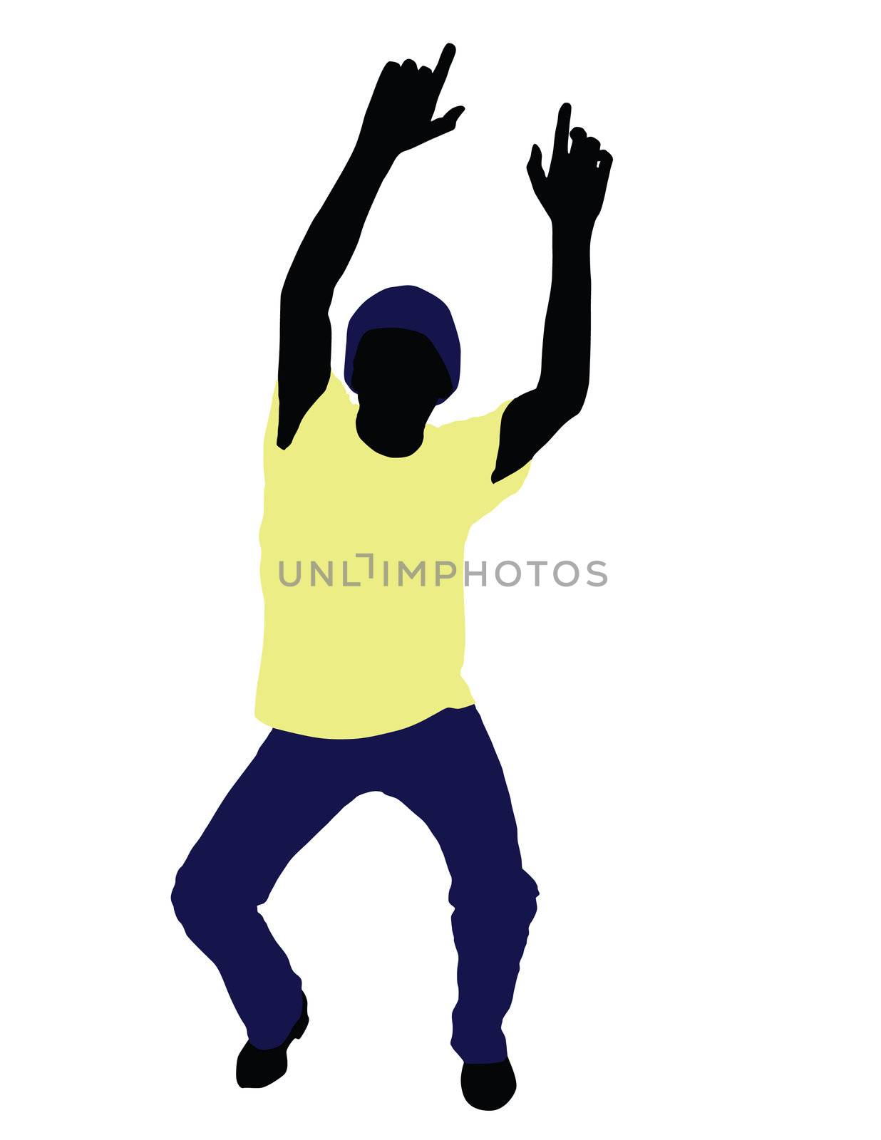 young man isolated on the white background