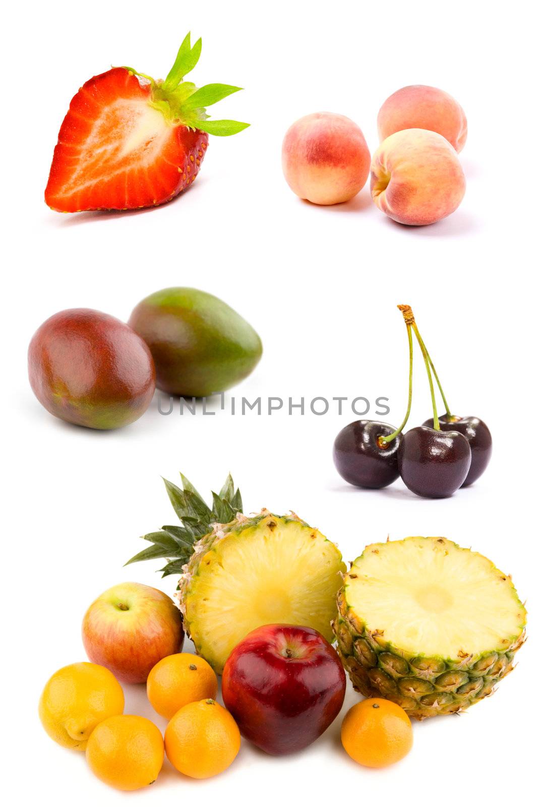 some healthy food isolated on white background for your design