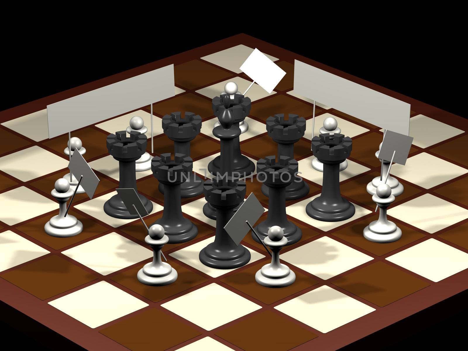 Chess allegory opposition citizens and government by pt-home