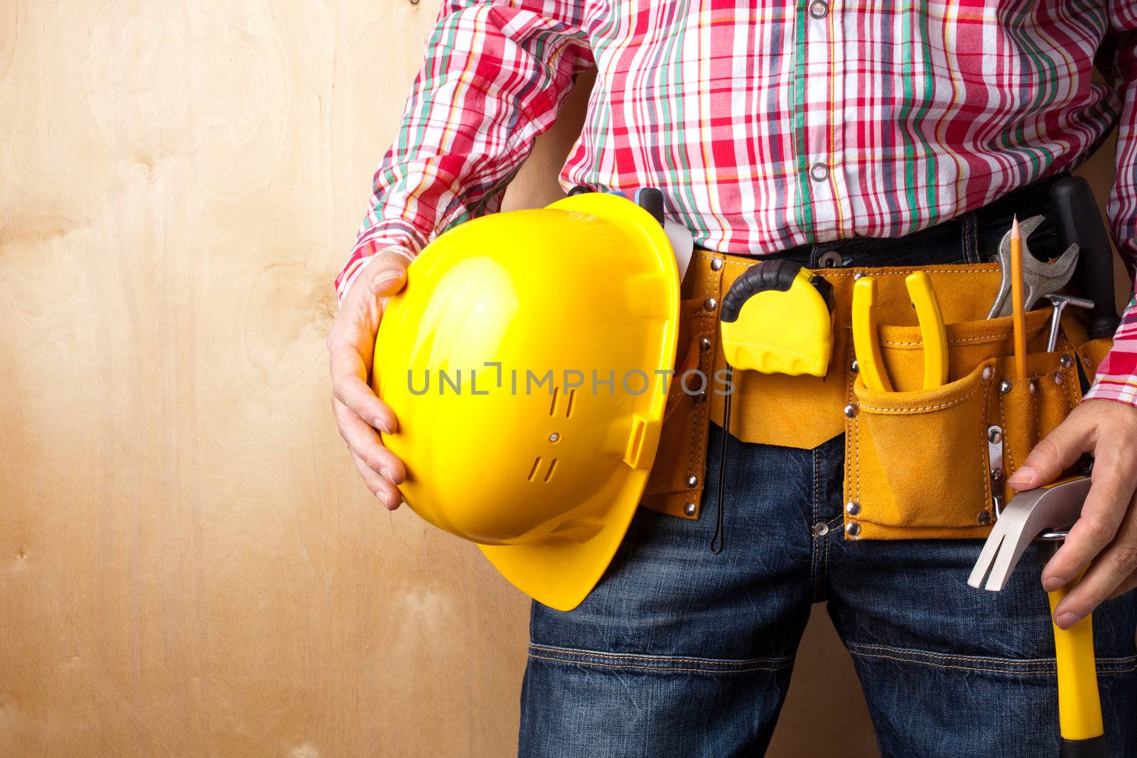 construction concept with copy-space for text or design, selective focus