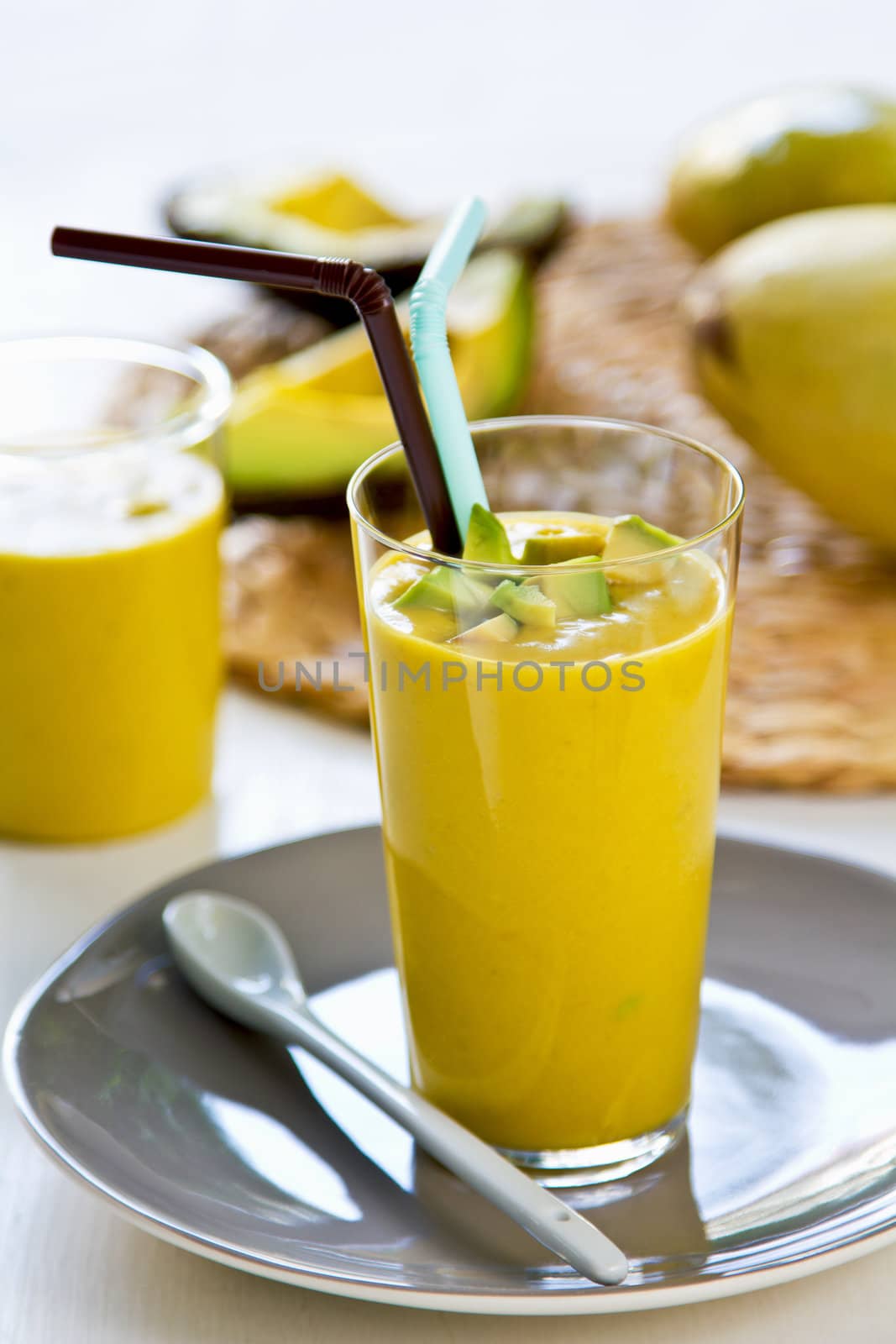 Fresh Avocado with Mango smoothie