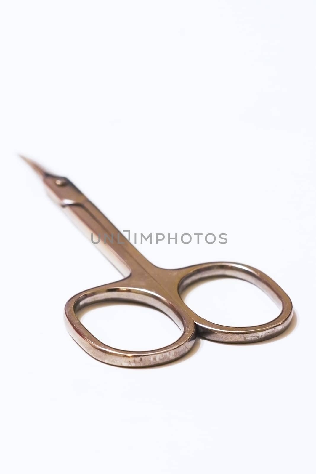 Scissors on a white background