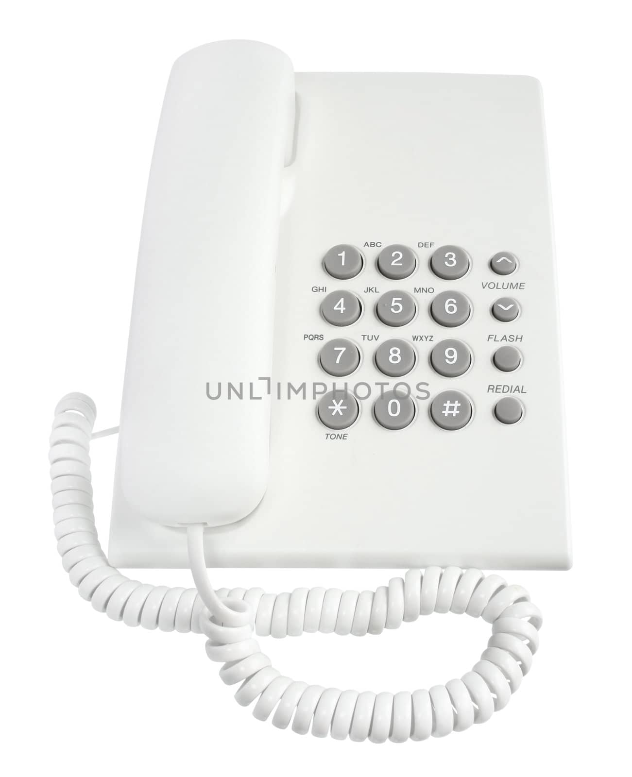 Telephone on a white background.
