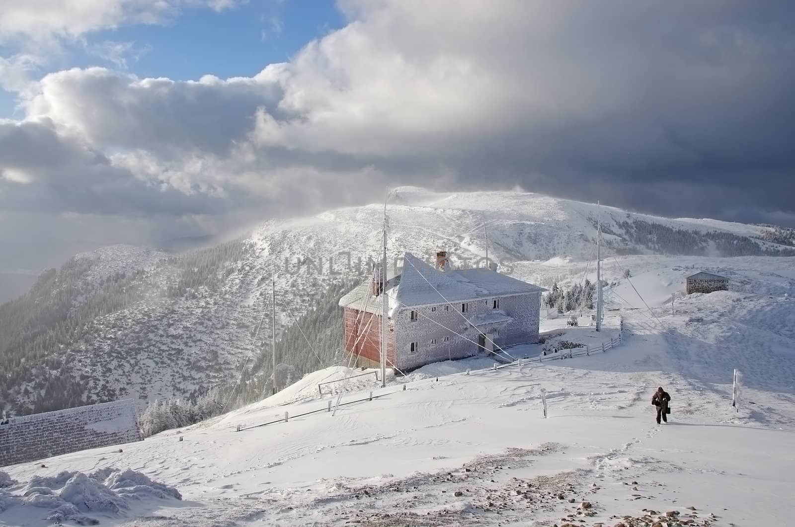 Winter landscape in romanian Carpathians