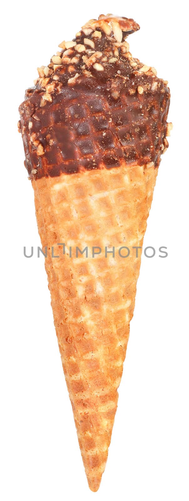 The ice-cream on white background.