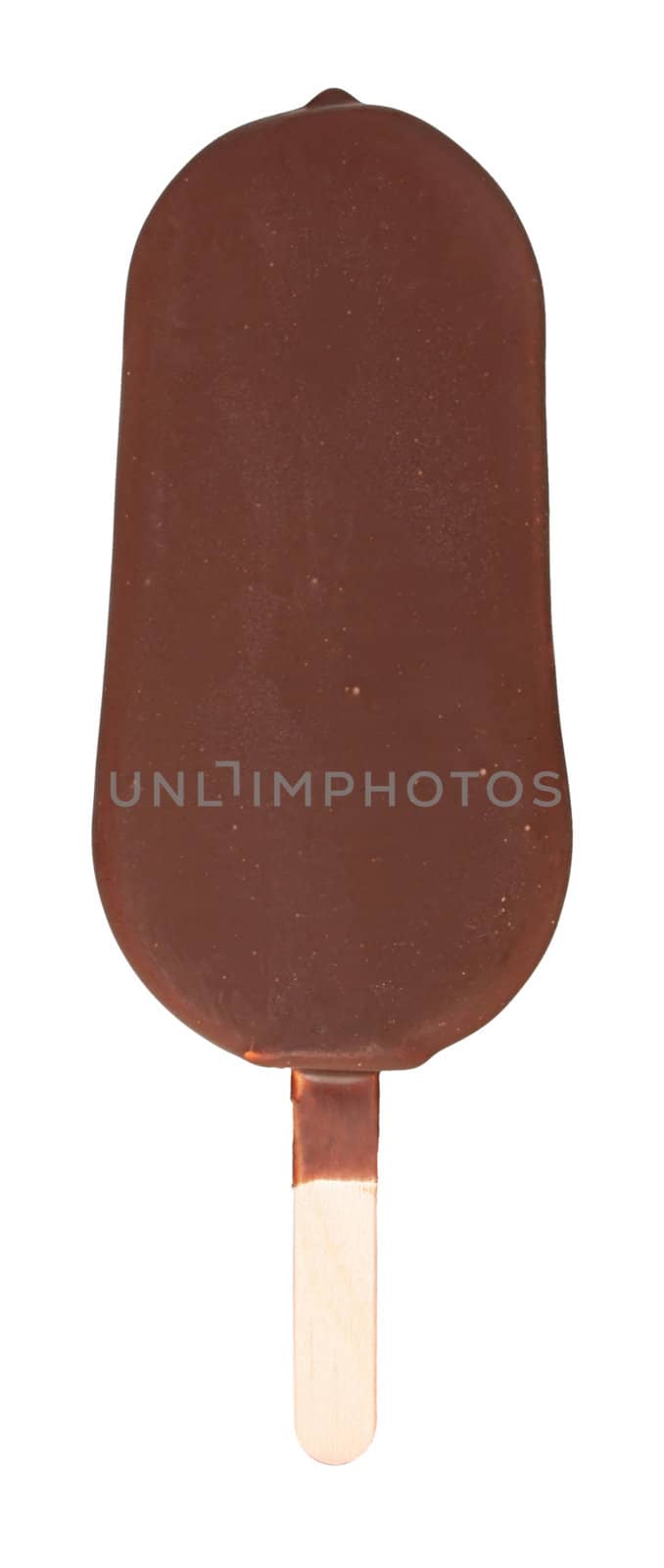 The Icecream on a stick on white background..