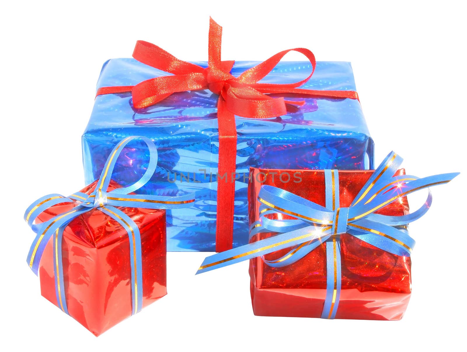 Gifts on a white background