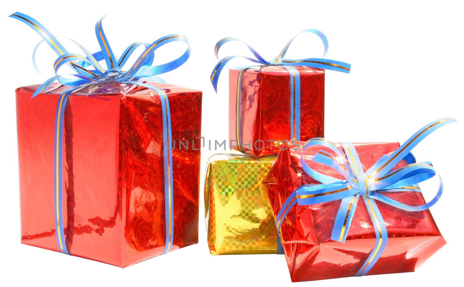 Gifts on a white background