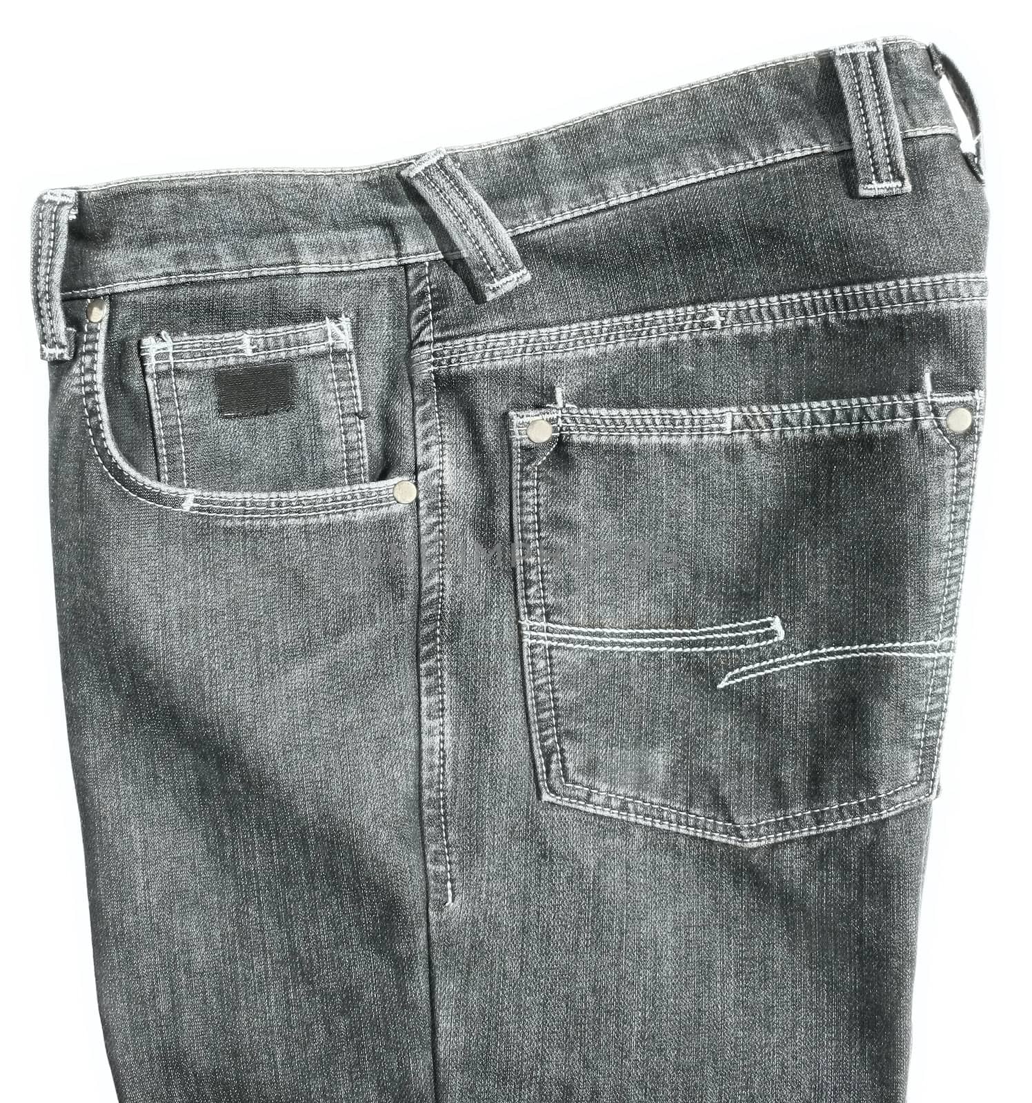 Jeans on a white background.