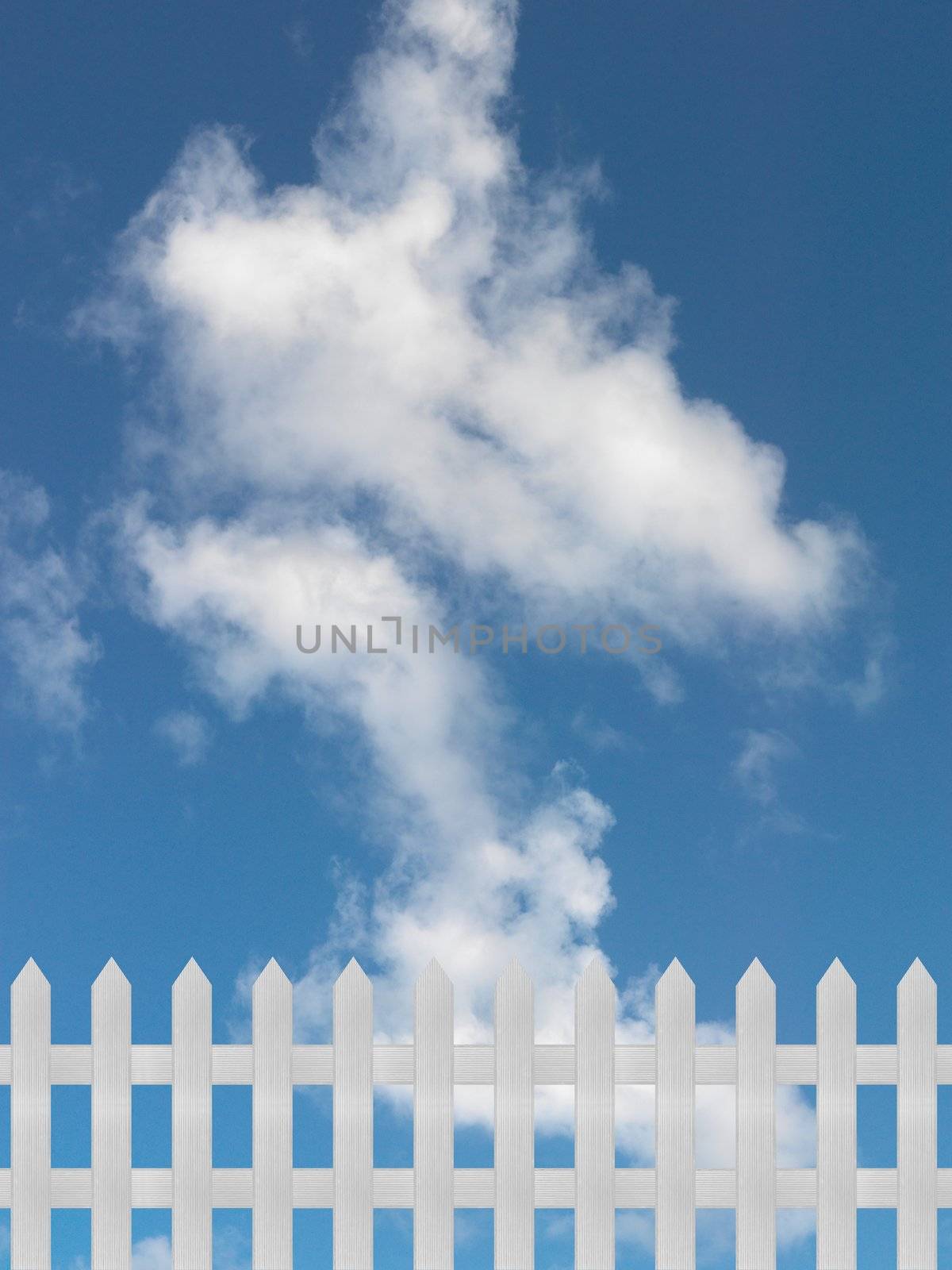 A close up shot of a wooden picket fence