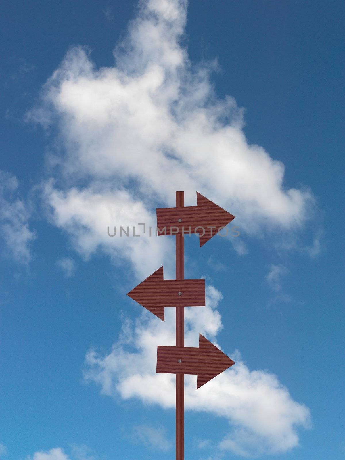 A close up shot of a blank wooden sign