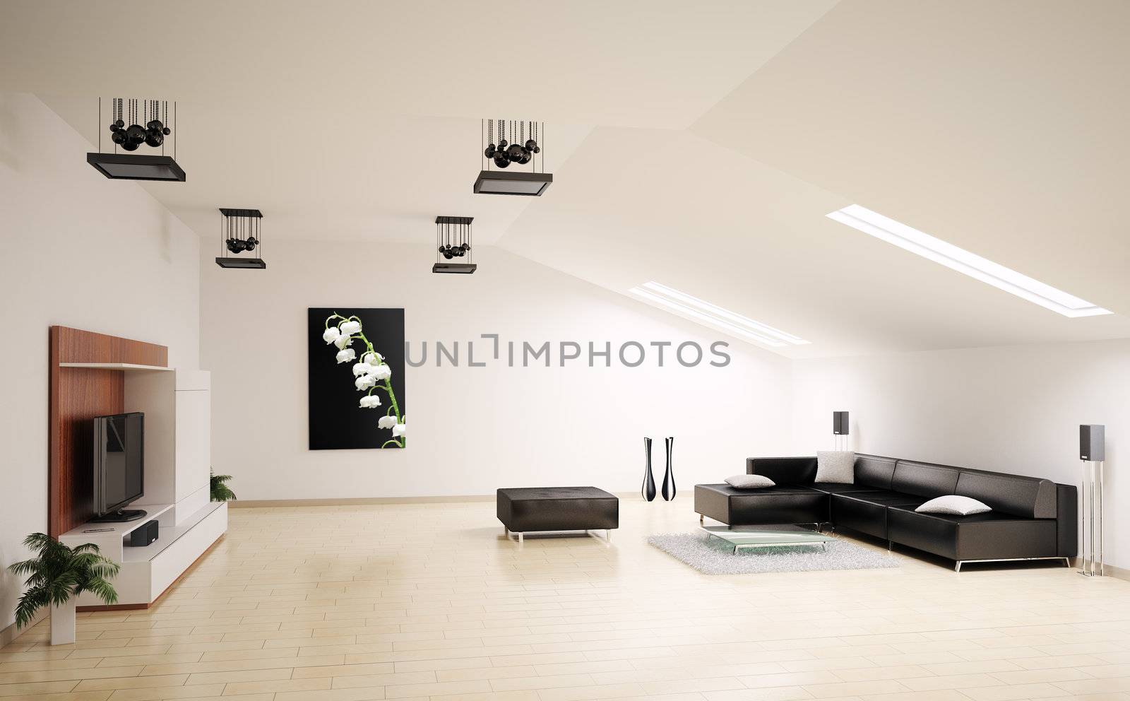 Living room interior 3d render by scovad